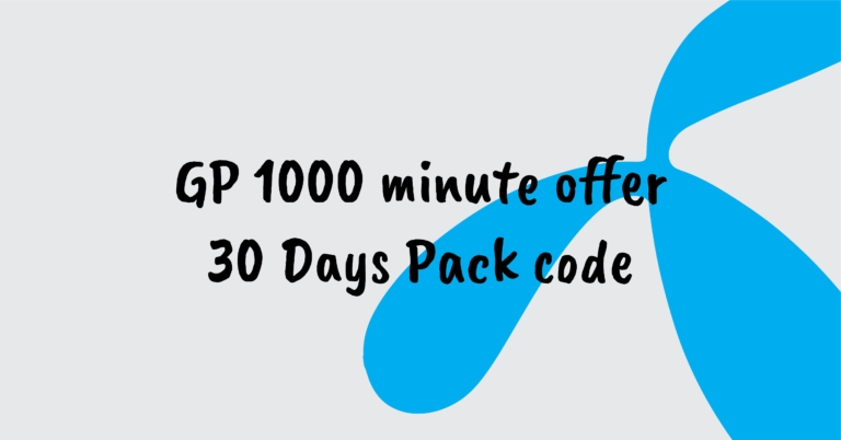 GP 1000 minute offer 30 Days Pack code