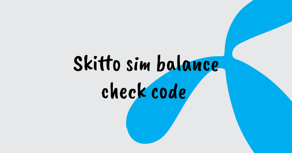 Skitto sim balance check code 
