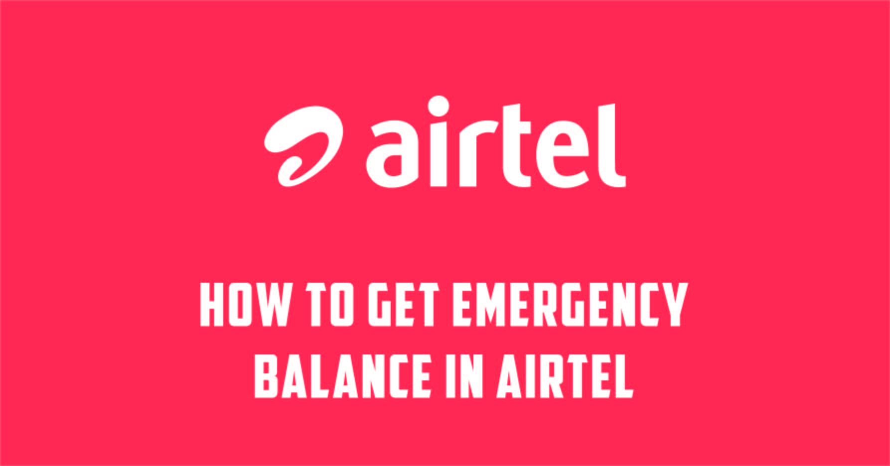 Emergency Balance in Airtel